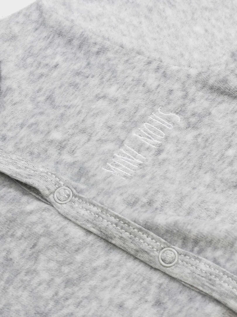 Pyjama bébé en velours gris   Gris