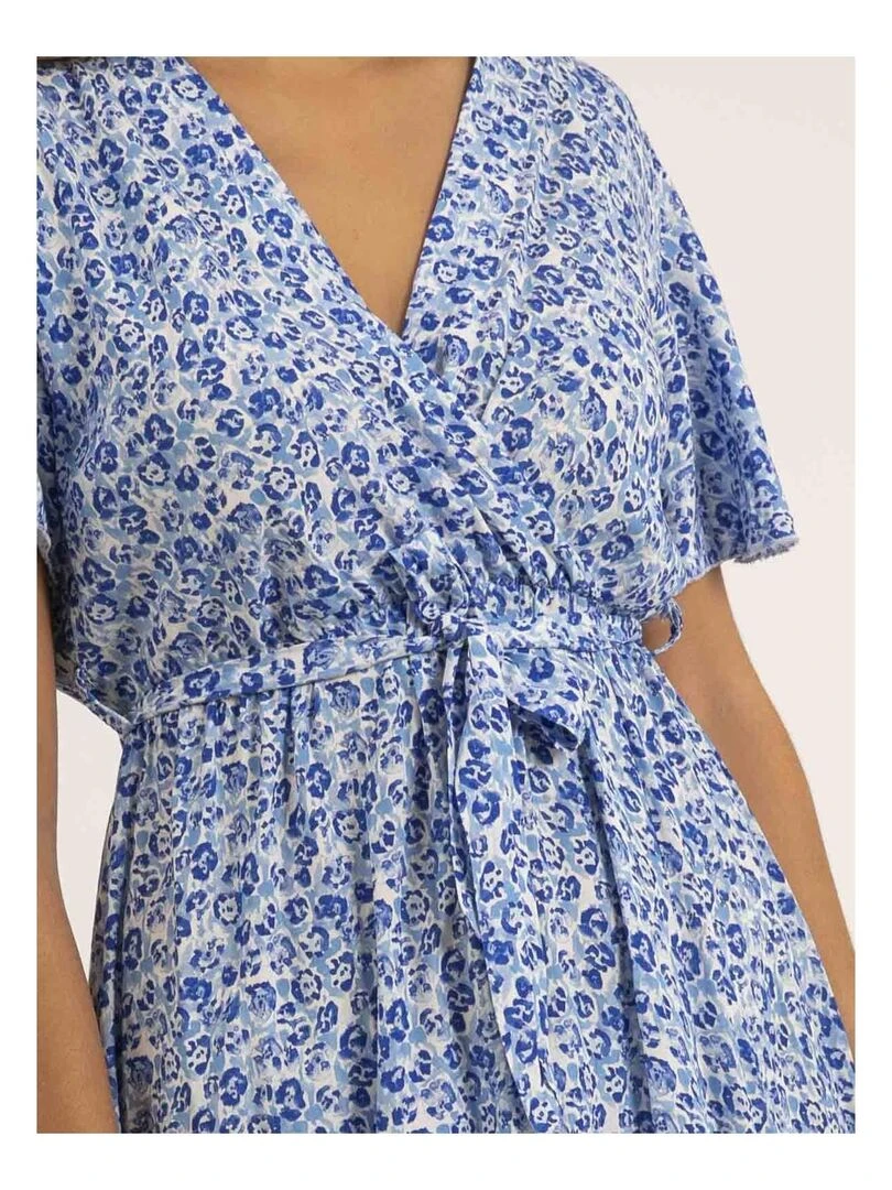 Robe longue motifs IFAM   Bleu