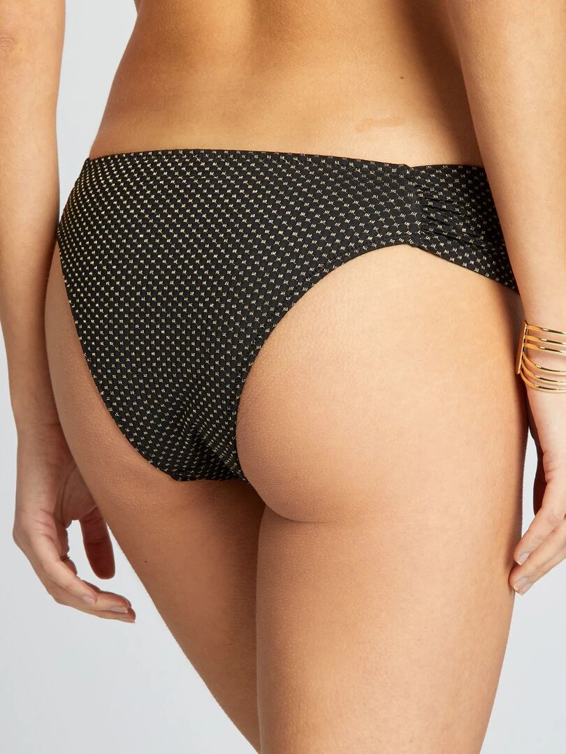 Culotte de bain brésilienne tissée   noir