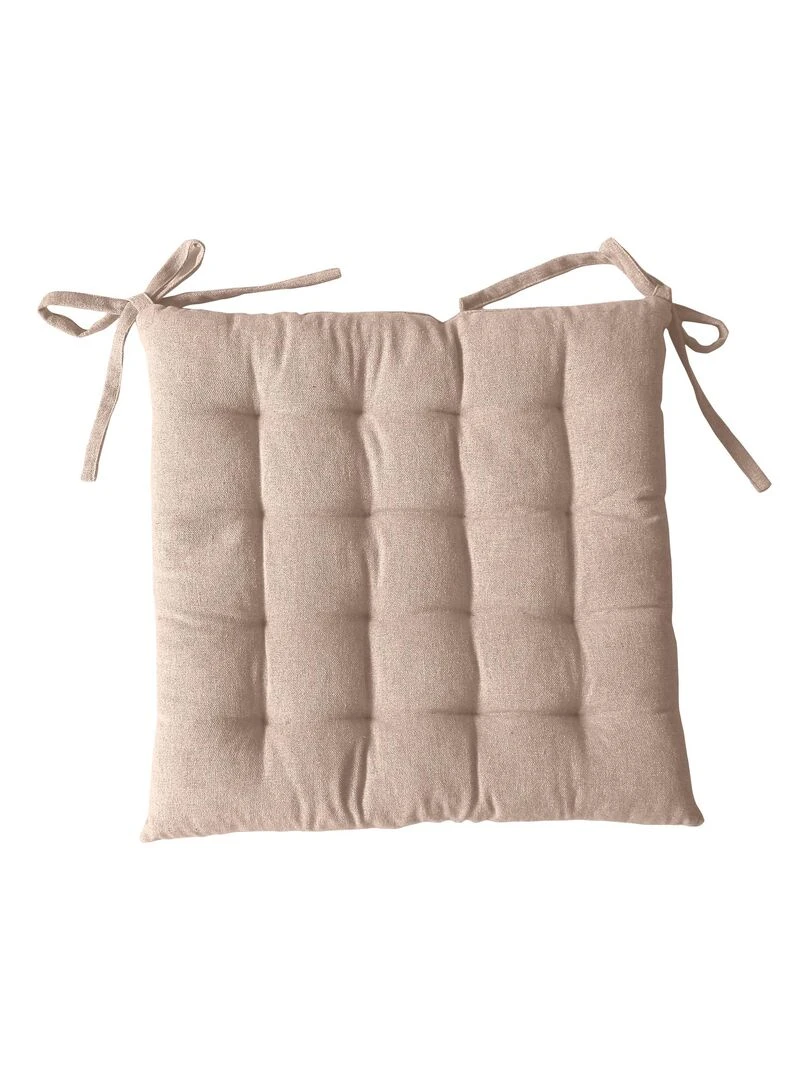Galette de chaise en coton recyclé Beige