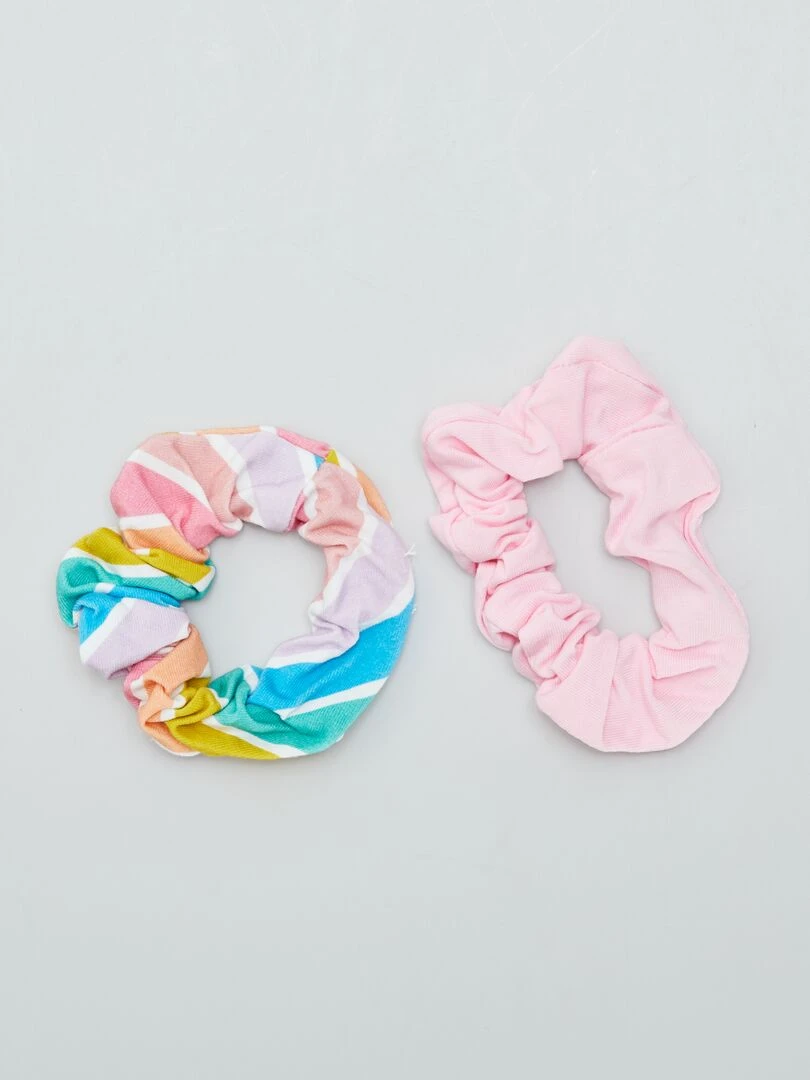 Lot de 2 chouchous colorés Rose