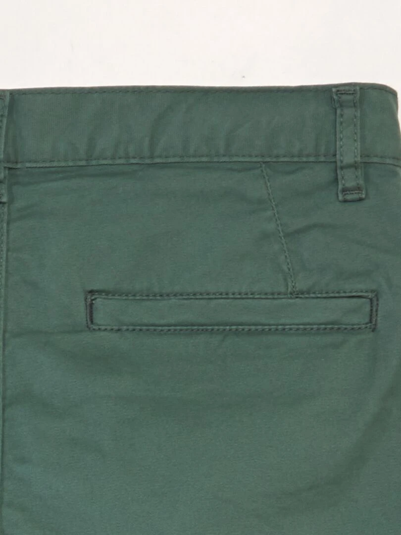 Bermuda chino uni   Vert