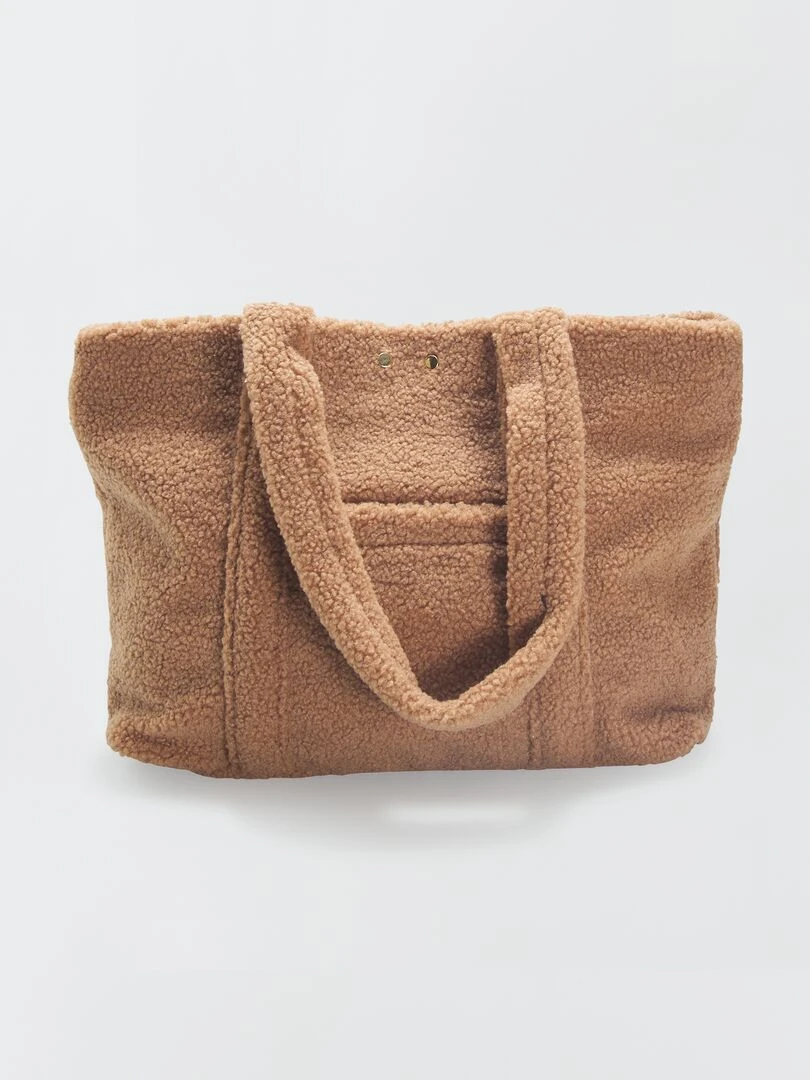 Cabas en sherpa   Marron