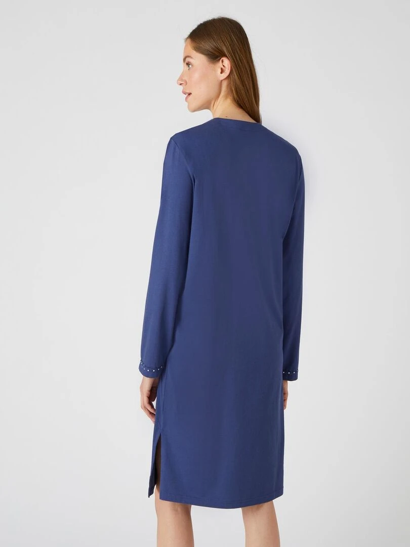Liquette maille jersey  long. 95 cm   Damart   Bleu nuit