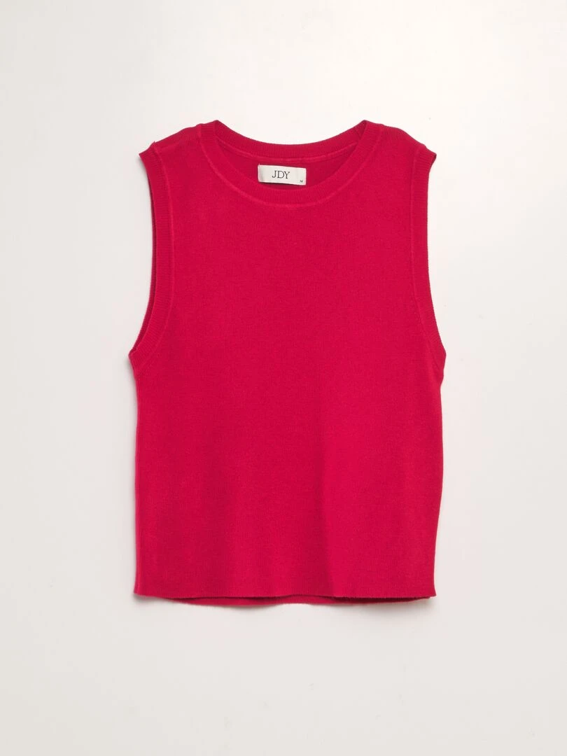 T shirt sans manches Rouge