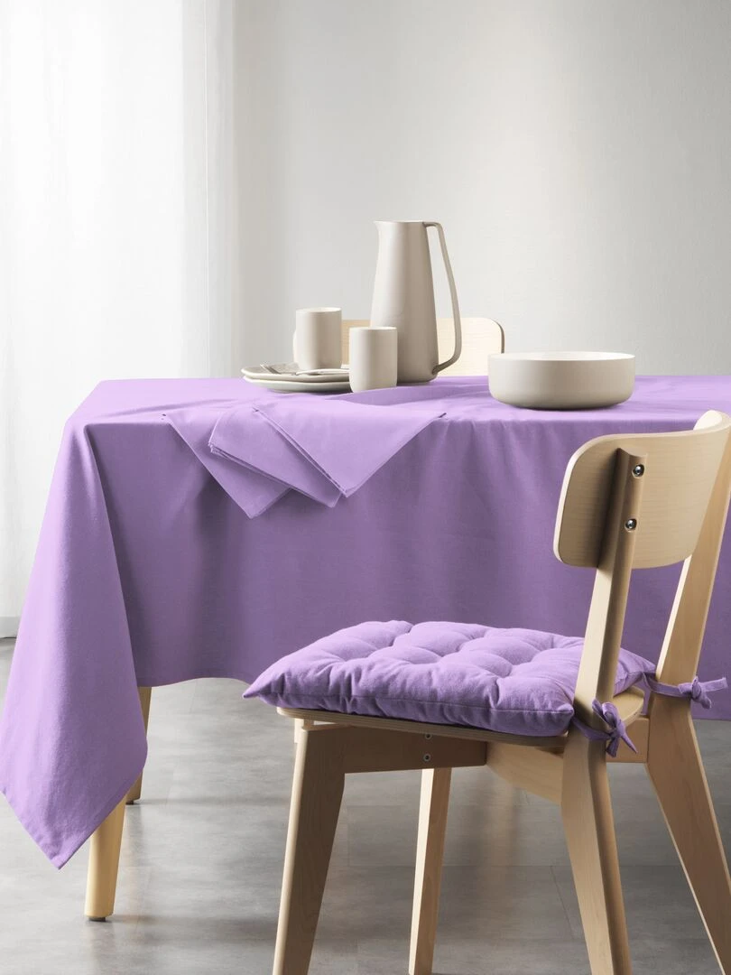 Nappe rectangle coton recycle Collection Grand mistral Violet