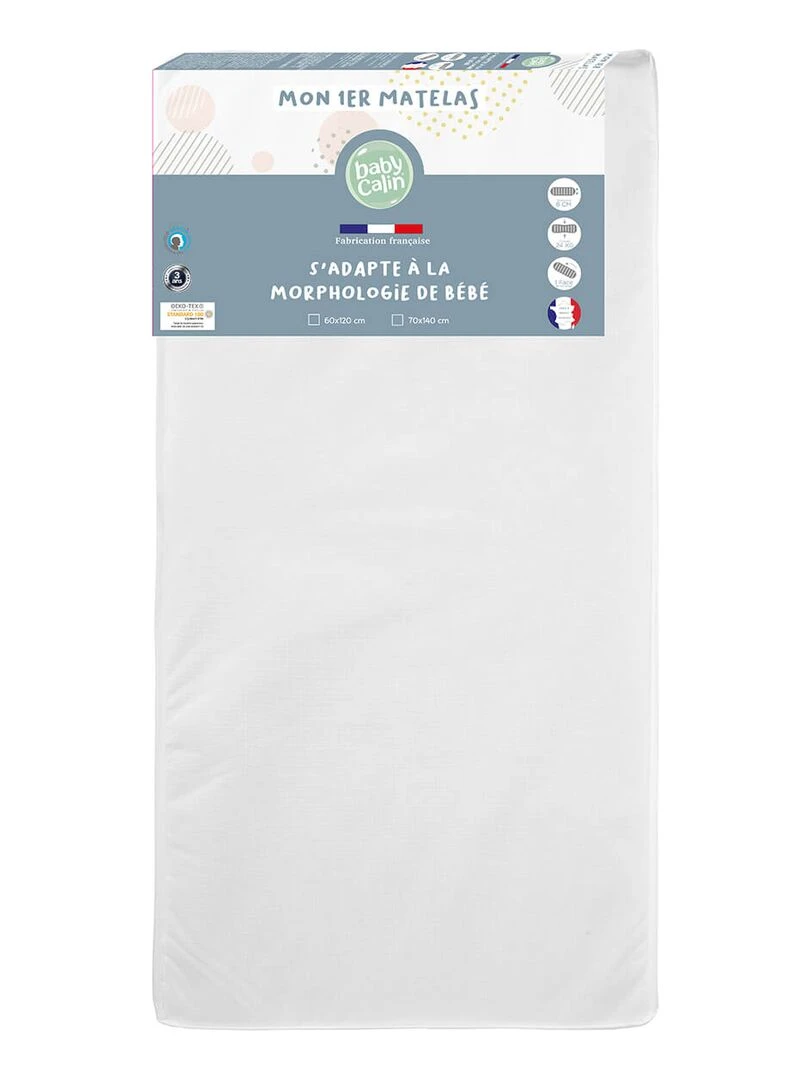 Matelas bébé Mon 1er Matelas – 60x120 cm   Blanc