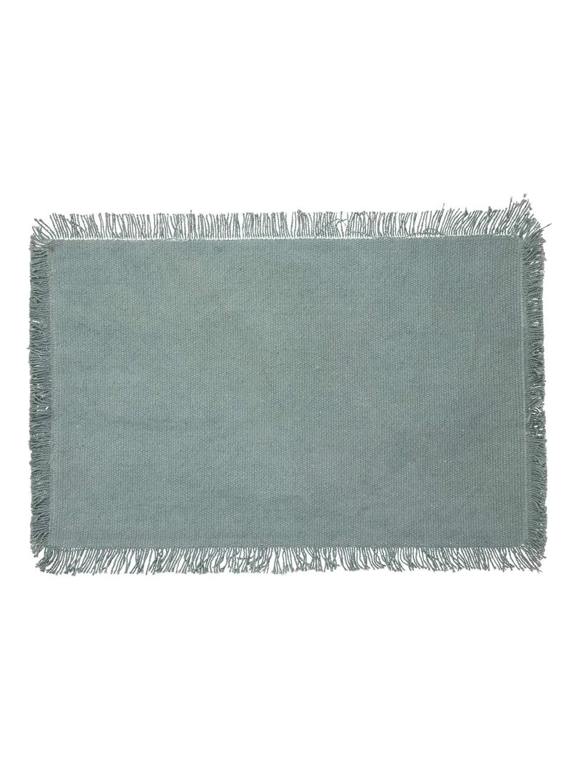 Set de table à franges Bleu céladon