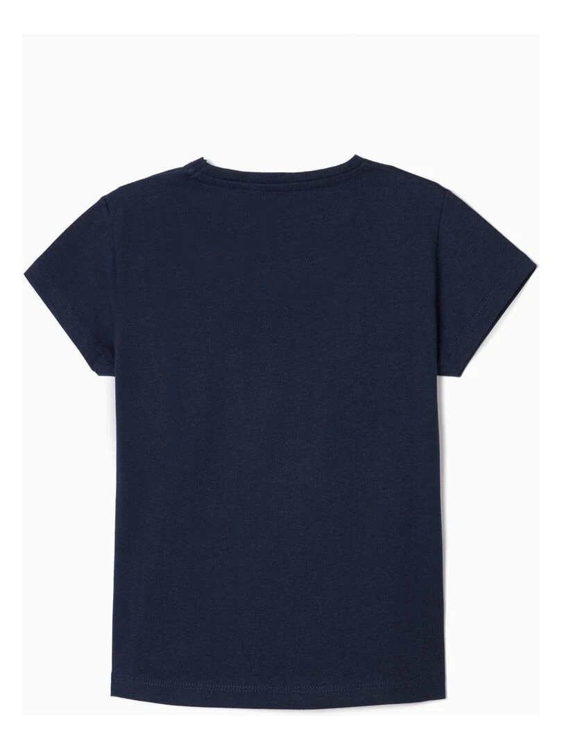 2 T Shirts Unis Fille manches courtes DISRUPTION Bleu nuit