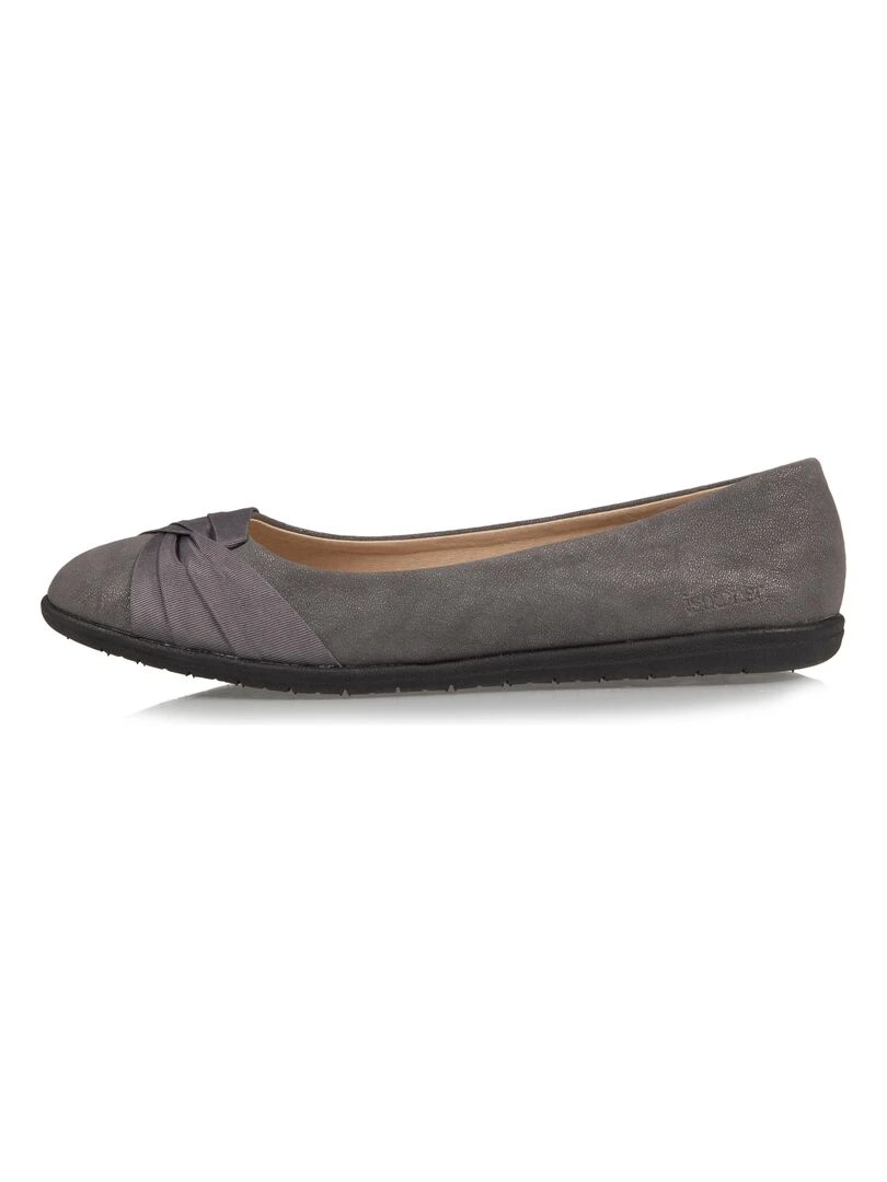 Ballerines femme effet drapé Gris   Gris