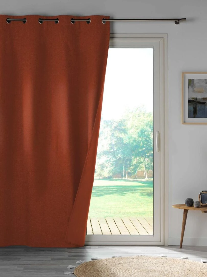 Rideau 100% occultant en microfibre Orange