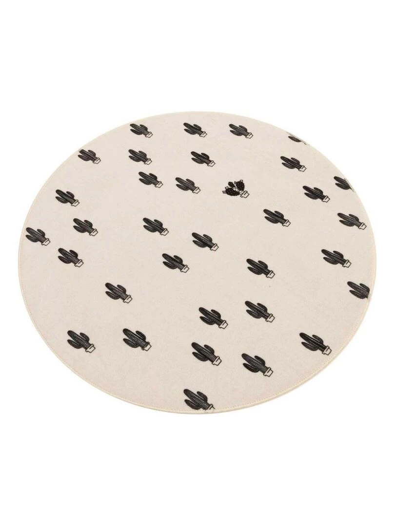 Tapis enfant tapis rond Ø 90cm PRICKLY ONE MD Blanc fabriqué en Europe idéal pour Chambre   Blanc