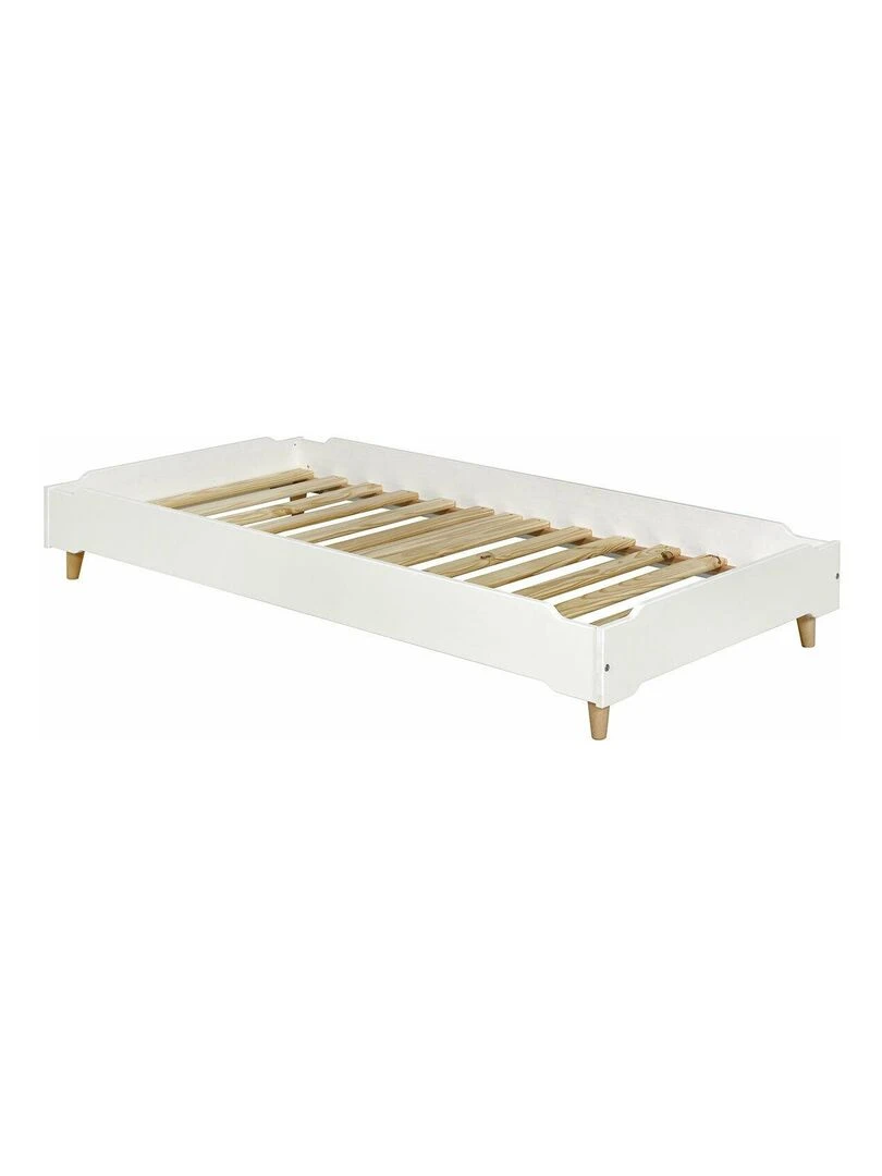 Lit avec pieds Jelly AKITEN RETAIL Blanc Blanc