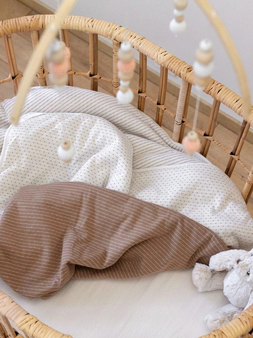 Bemini Couverture Pady twin jersey et twin jersey   Beige grès