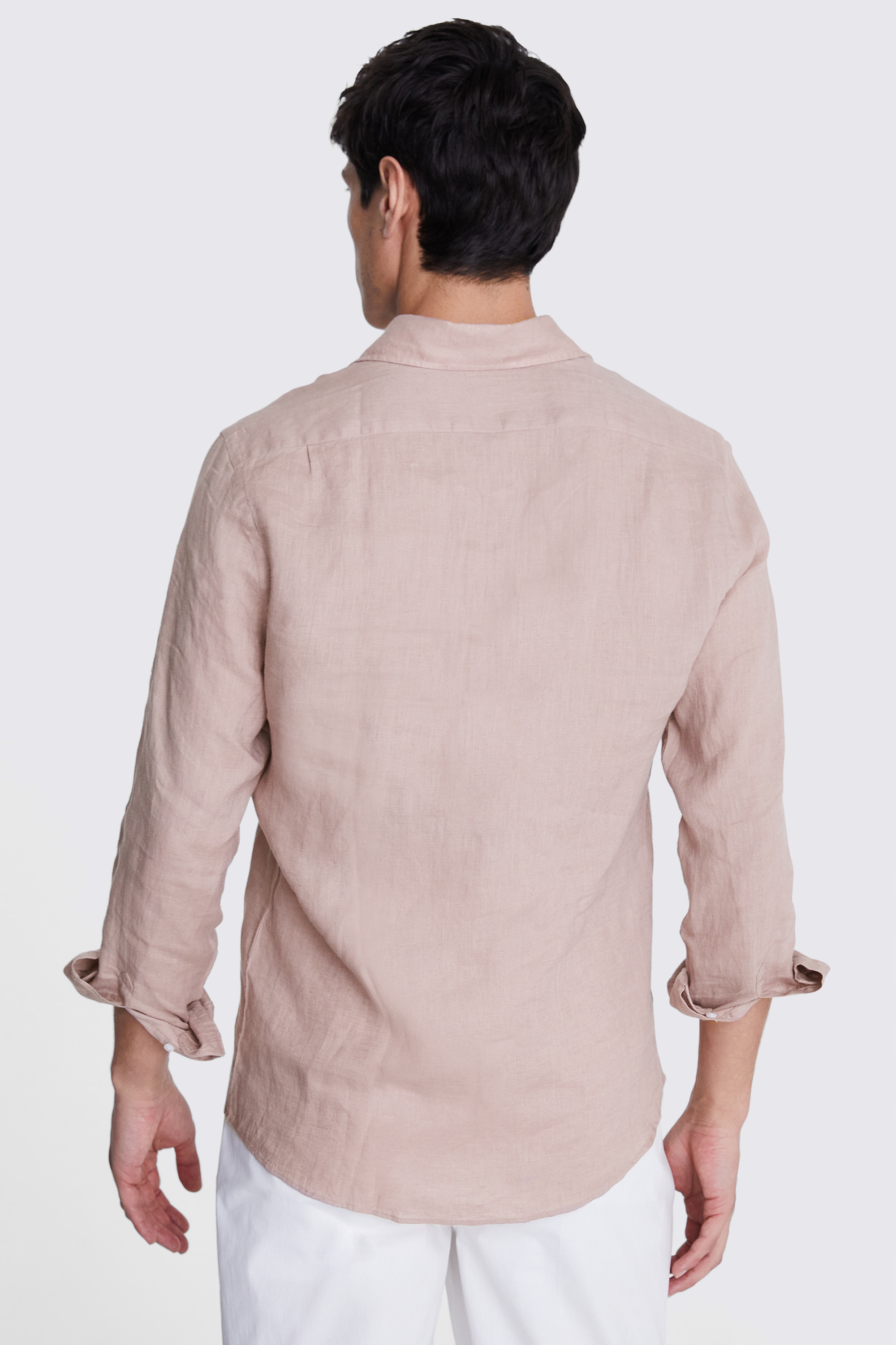 Tailored Fit Khaki Linen Shirt   Buy Online at Moss