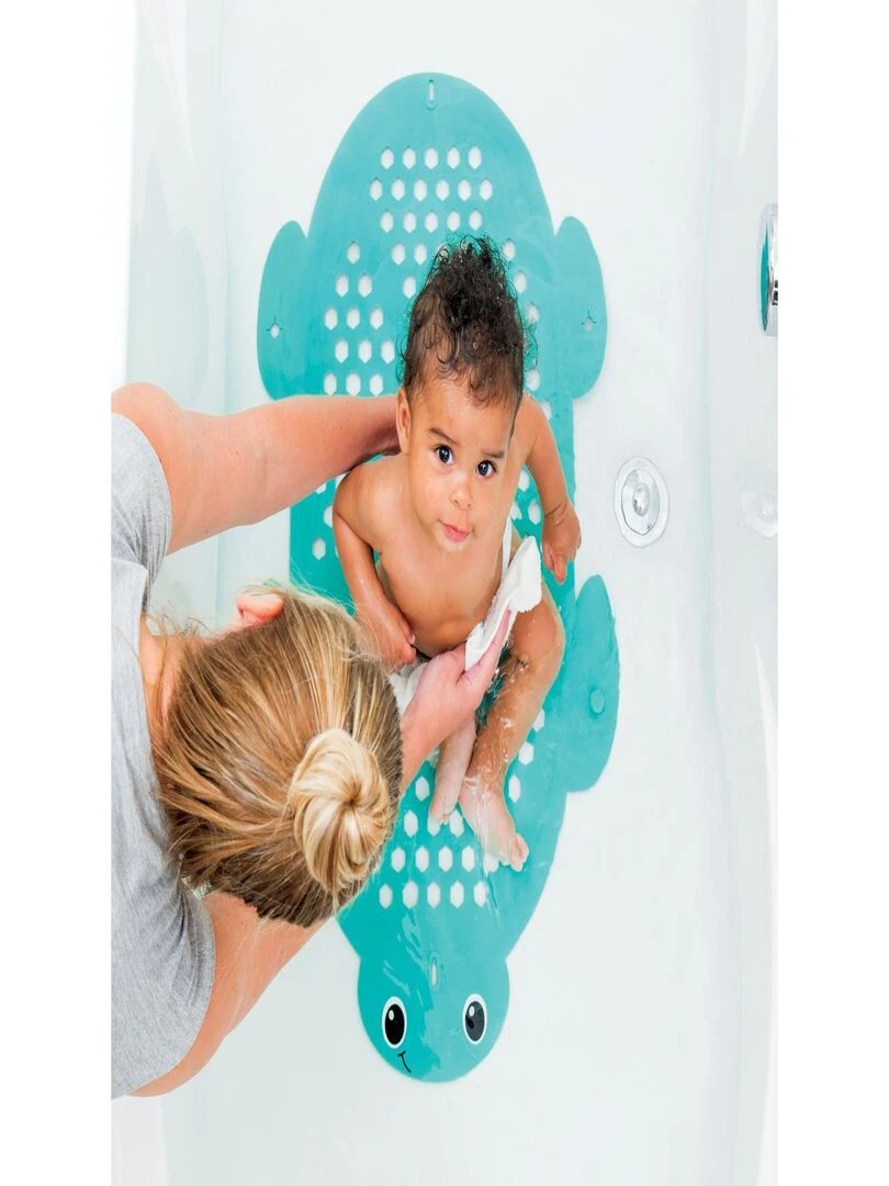 Tapis de bain & rangement 2 en 1 Bleu