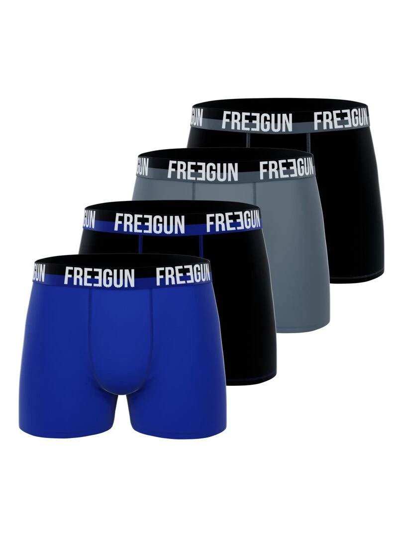 Lot de 4 boxers homme en coton Freegun Freegun Noir