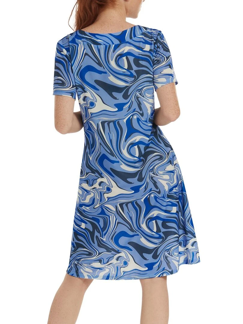 Robe estivale manches courtes Palma Bleu
