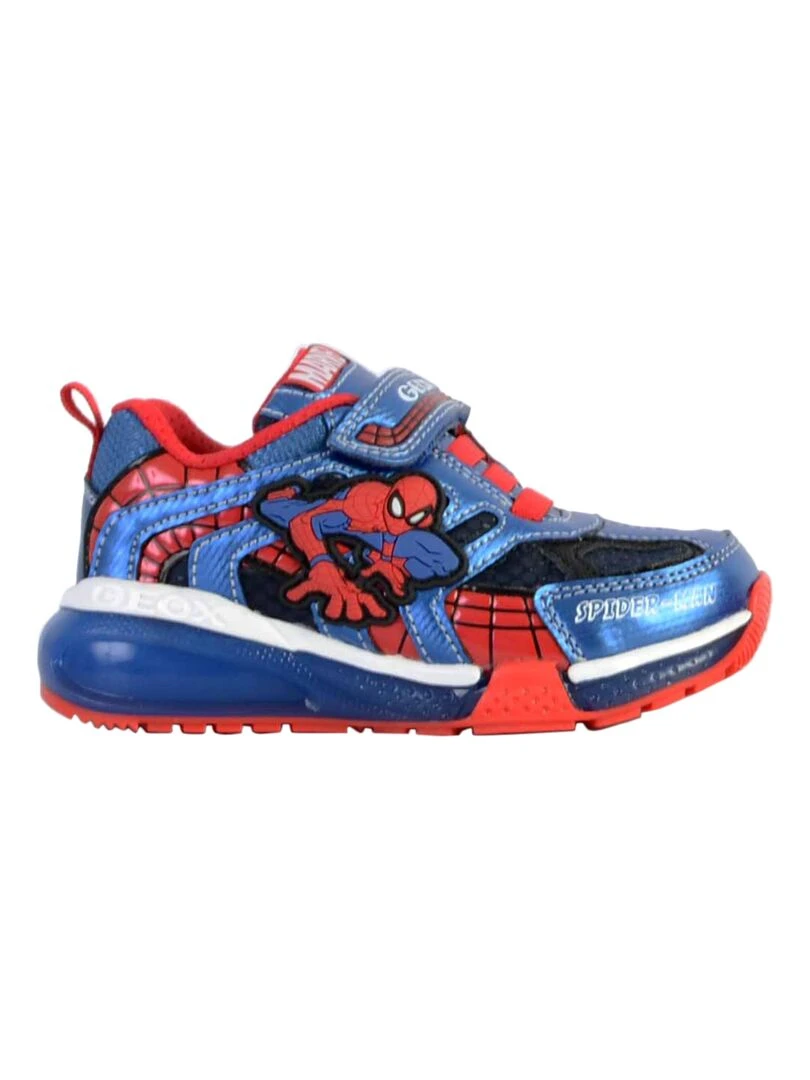 Basket Cuir Enfant Geox J Bayonyc Bleu