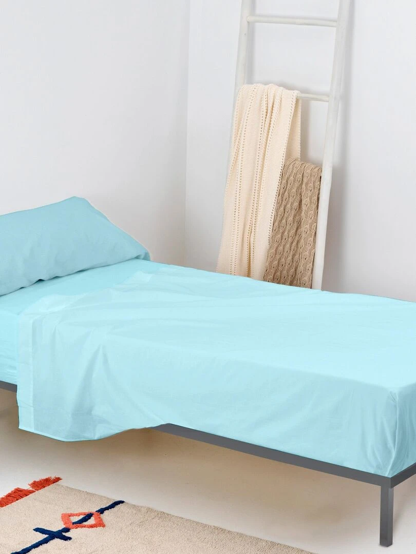 Drap housse Basic "Happyfriday"   Bleu