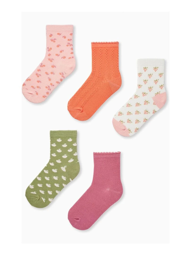 Pack 5 Paires de Chaussettes pour Fille SICILIAN DAYS Multicolore