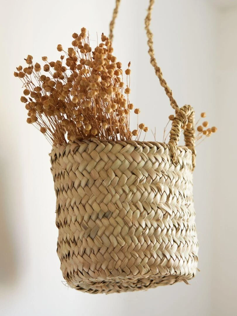 Panier à suspendre Palm   Beige clair