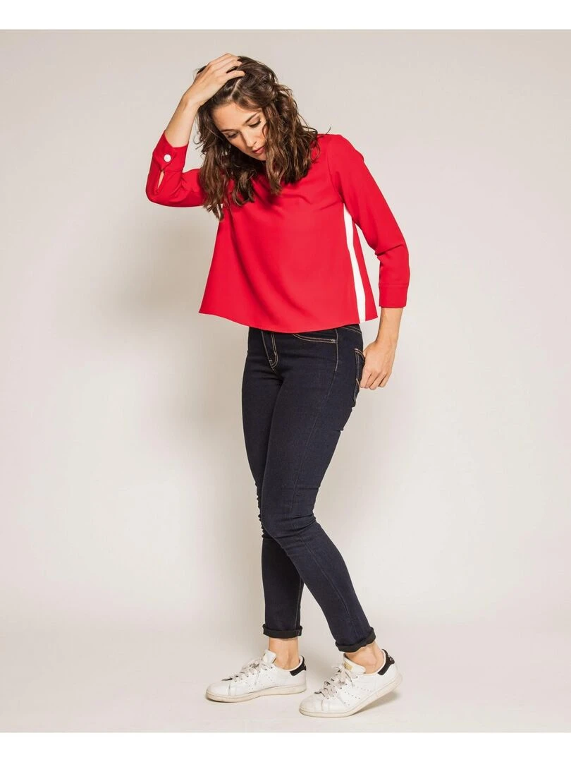 Blouse manches 3/4 ORKIE Rouge