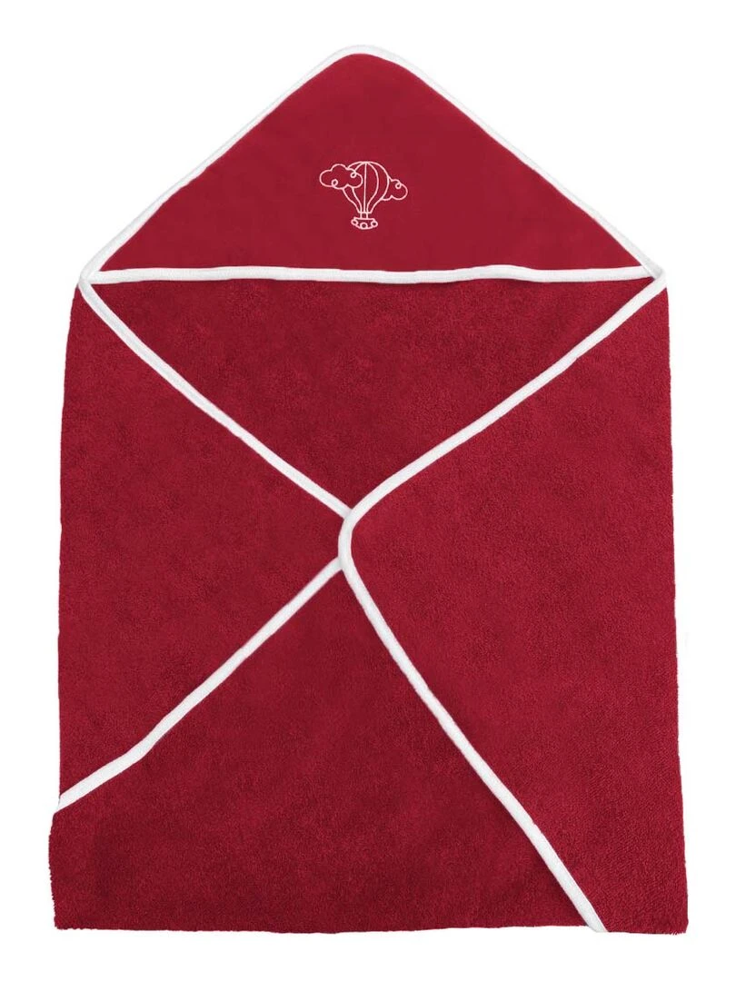Cape de Bain Bébé 100% Coton Bio Couleur bébé 100% coton biologique Bordeaux