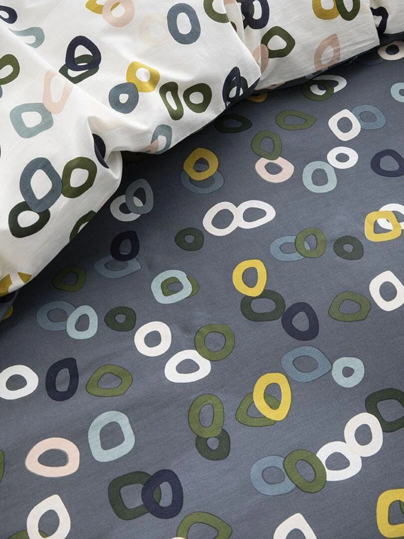 Housse de couette réversible et taie d'oreiller Today 100% coton 4.38   Multicolore