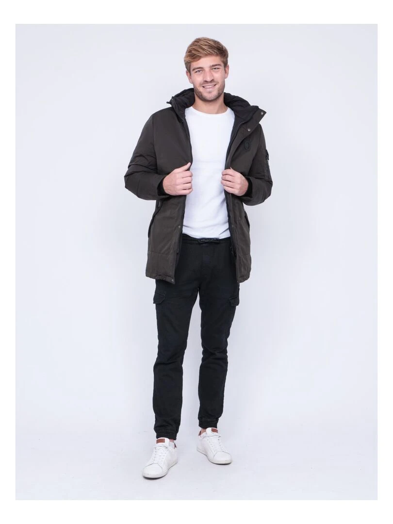Parka mi longue capuche ZATOICHA   Vert