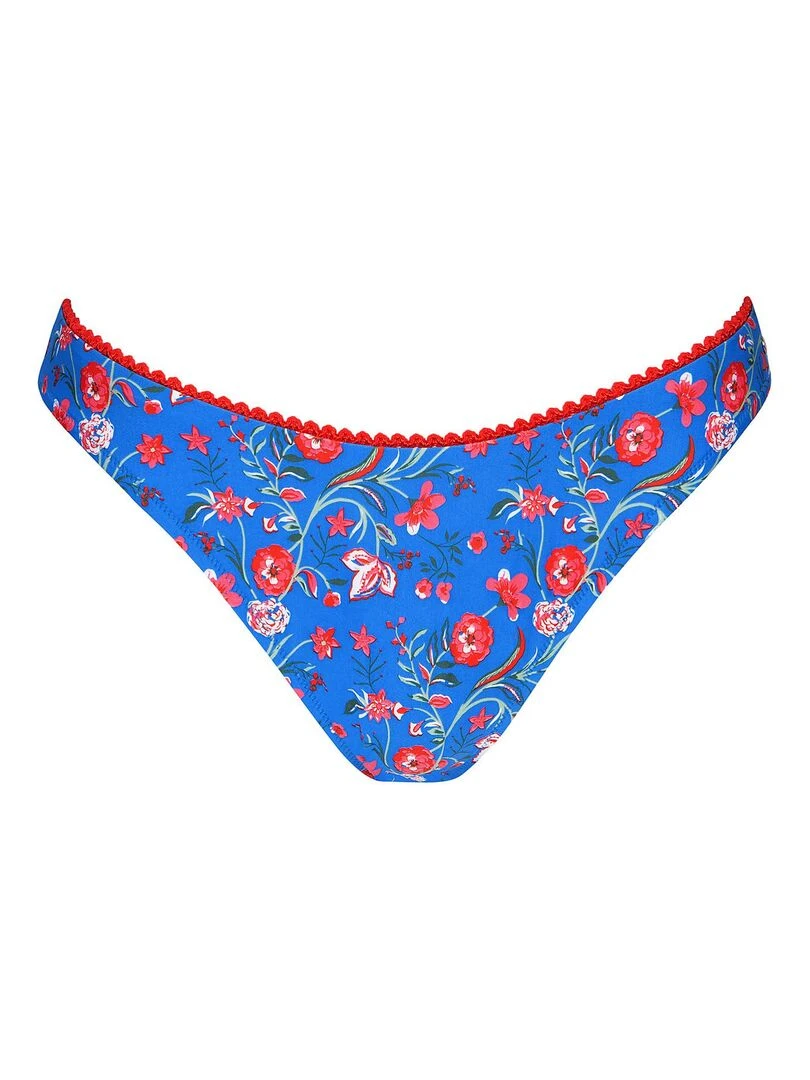 Bas maillot slip de bain taille basse échancré Java   Bleu