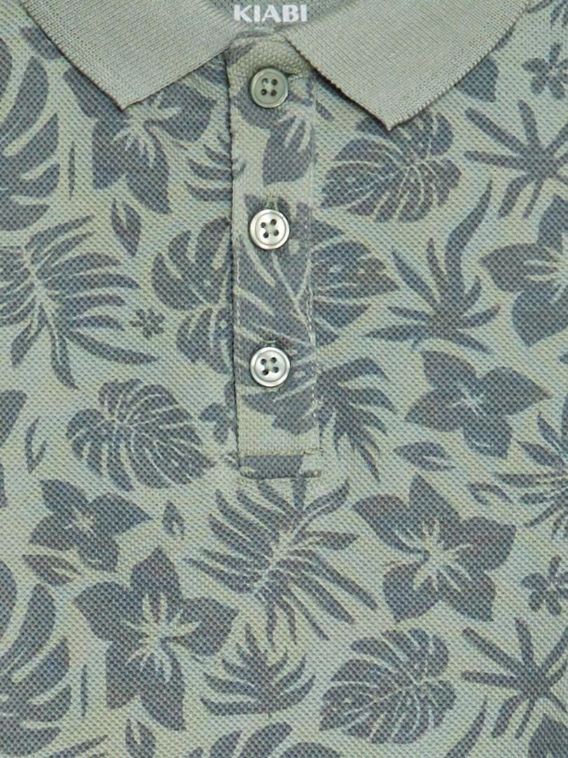 Polo à motif Bleu
