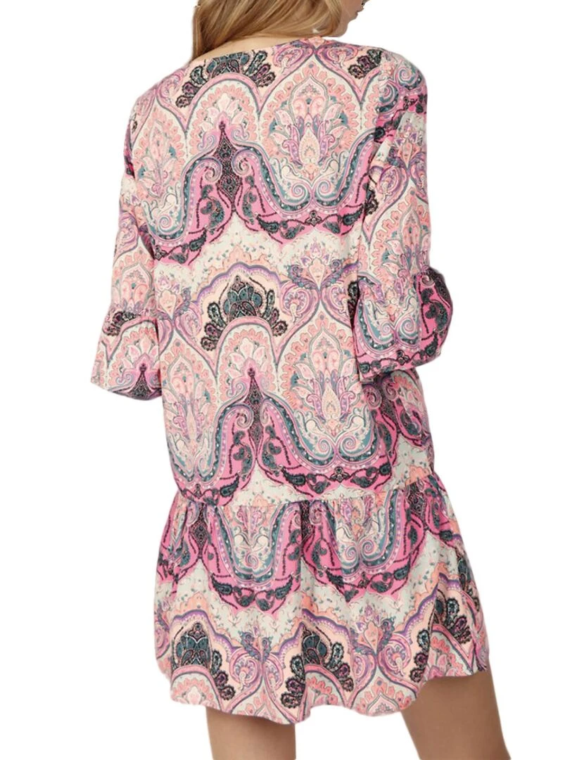 Robe de plage Cachemire rose Rose