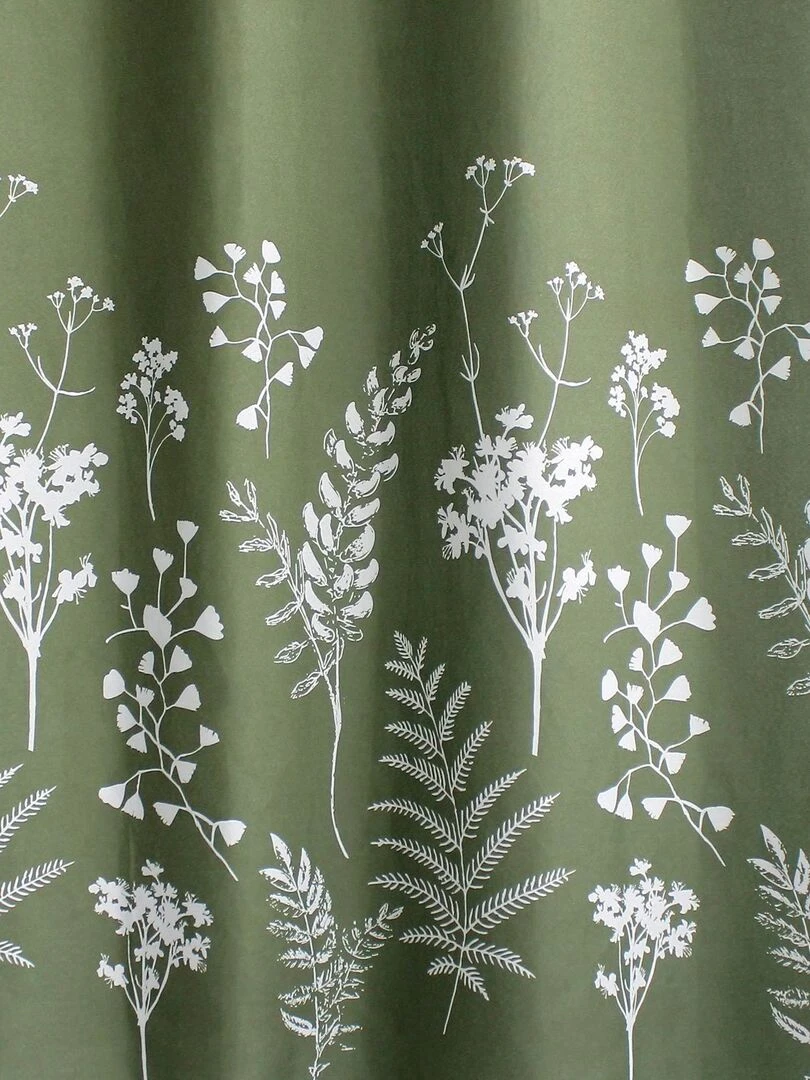 Rideau d'ameublement aux impressions florales   Vert olive