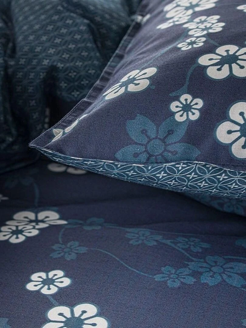 Housse de couette  Sunshine Fuji + taie(s) 100% coton 57 fils   Bleu