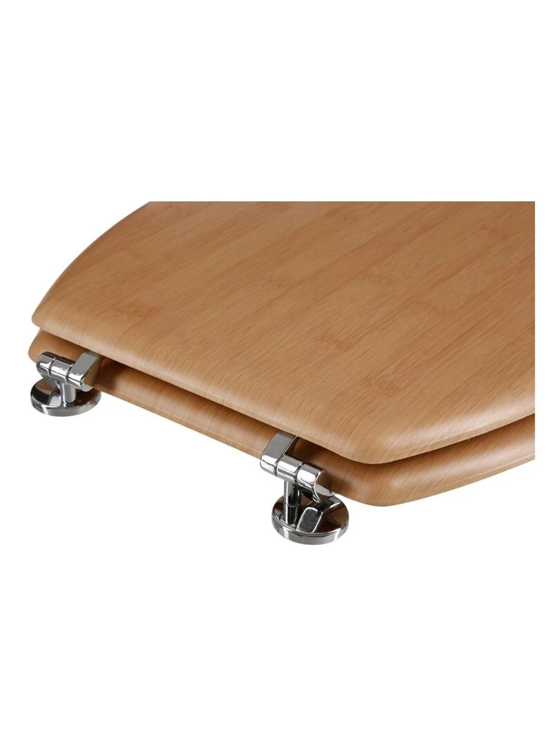 Abattant WC imitation bambou   Marron
