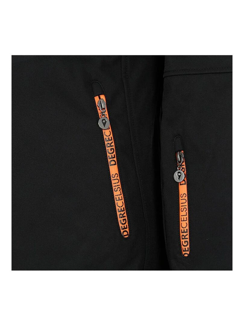 Blouson softshell homme CIMALON   DEGRE CELSIUS   Noir Orange