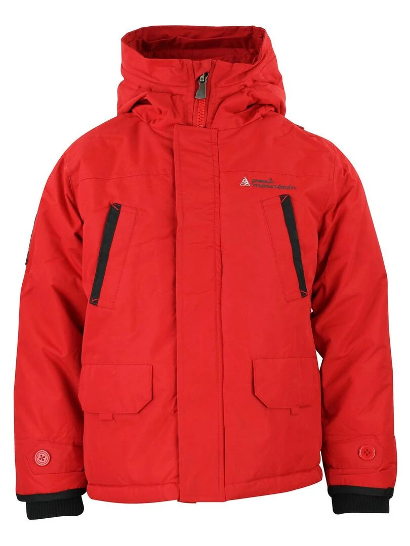 Parka de ski garçon ECAPEAK PEAK MOUNTAIN Rouge