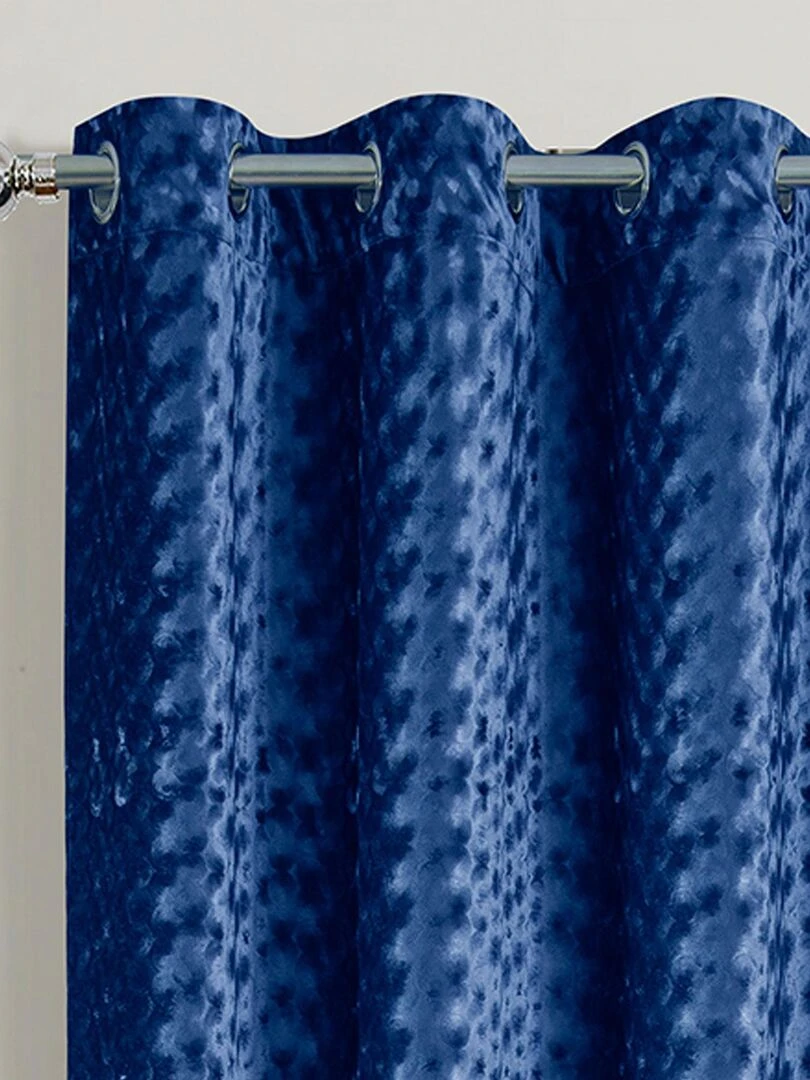 Paire de rideaux obscurcissants Effet velours Bleu