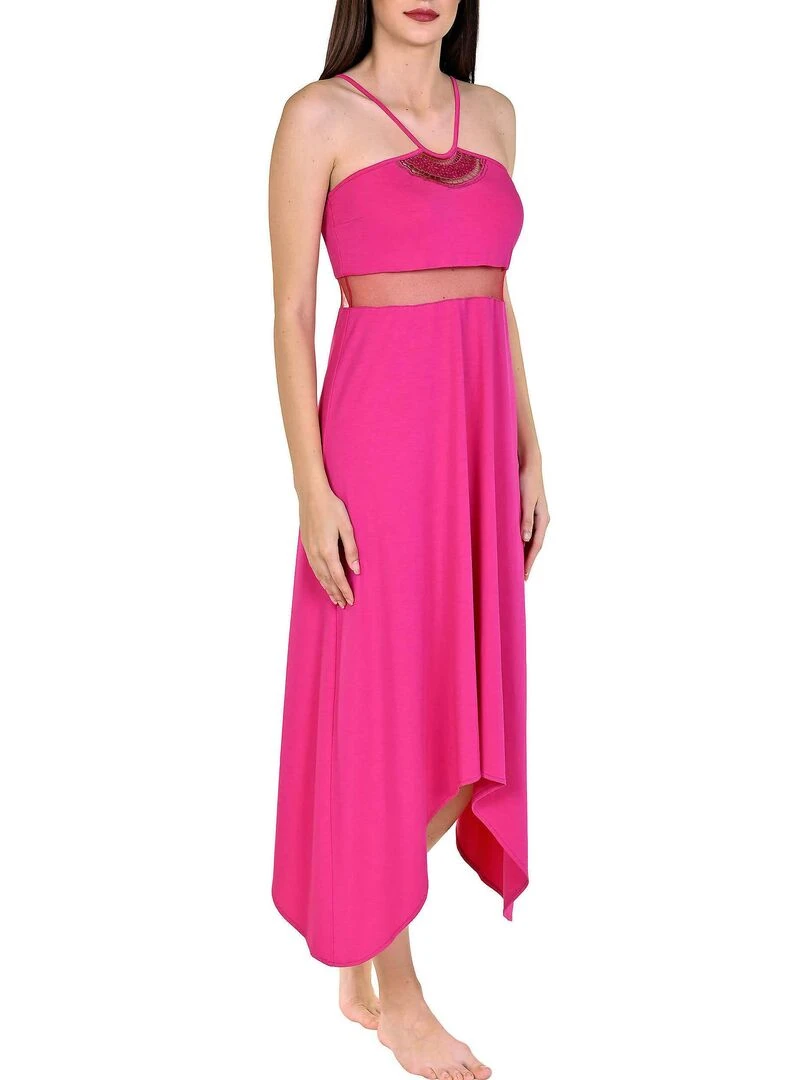 Robe longue estivale Porto Montenegro Rose