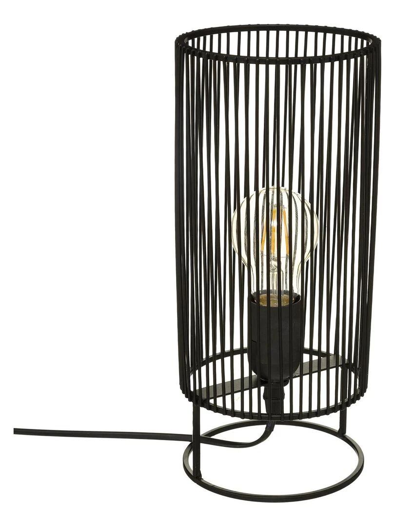 Lampe à poser au style indus Noir