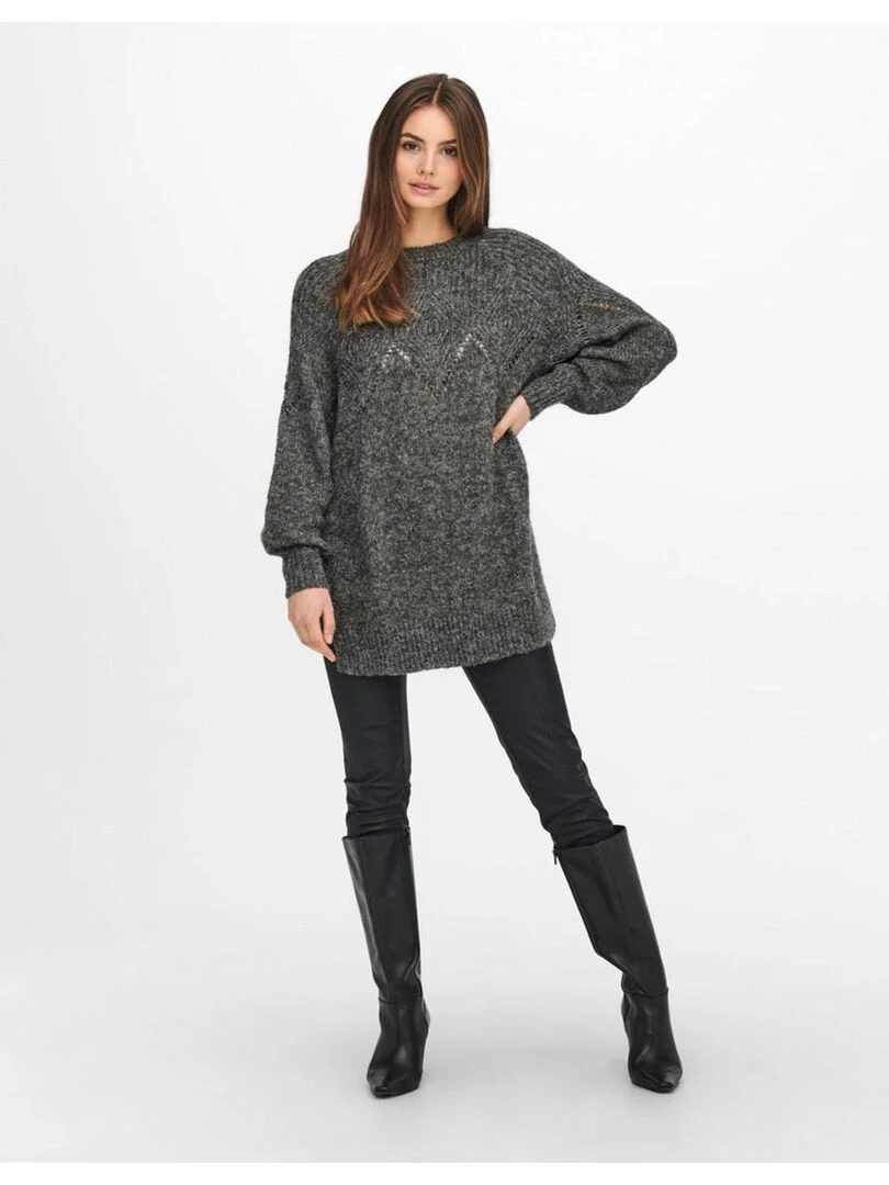Pull long JDY gris anthracite