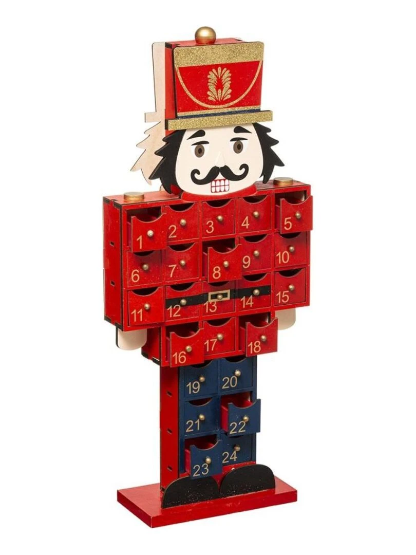 Calendrier de l'Avent casse noisette Rouge