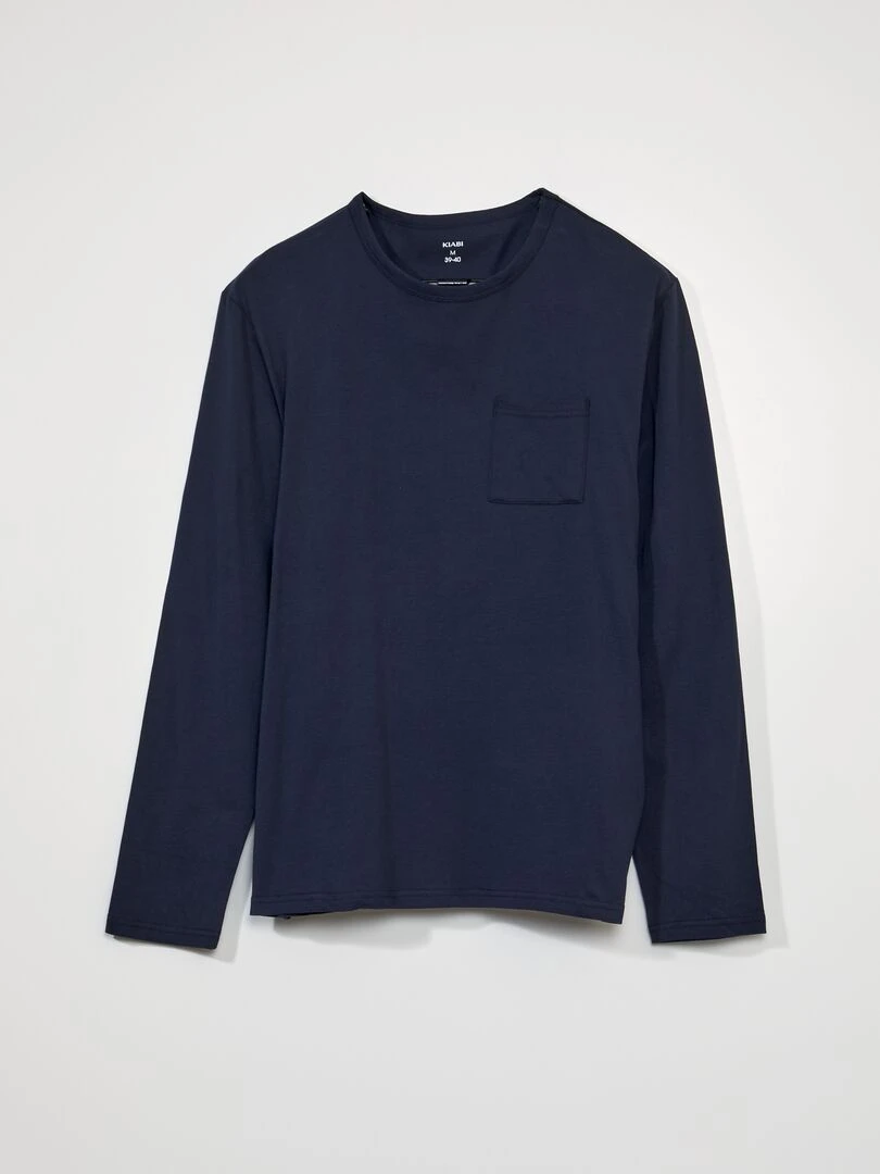 Pyjama en jersey et polaire 2 pièces Bleu marine