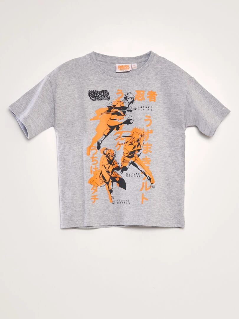 T shirt en jersey 'Naruto' Gris
