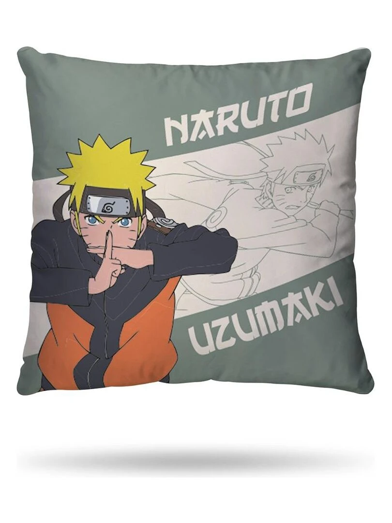 Housse de couette Naruto Uzumaki 140x200 cm et taie d'oreiller 100% Coton Vert
