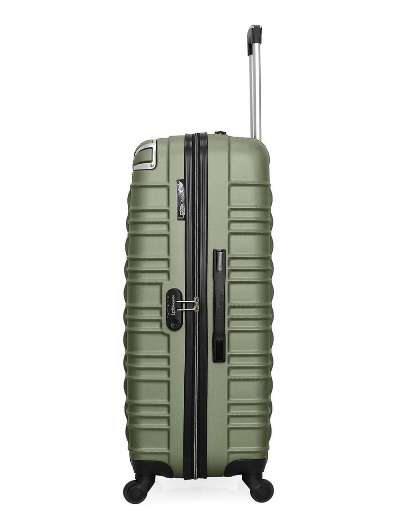 LPB LUGGAGE   VALISE GRAND FORMAT ABS GIULIA 4 ROUES 75 CM   Vert kaki