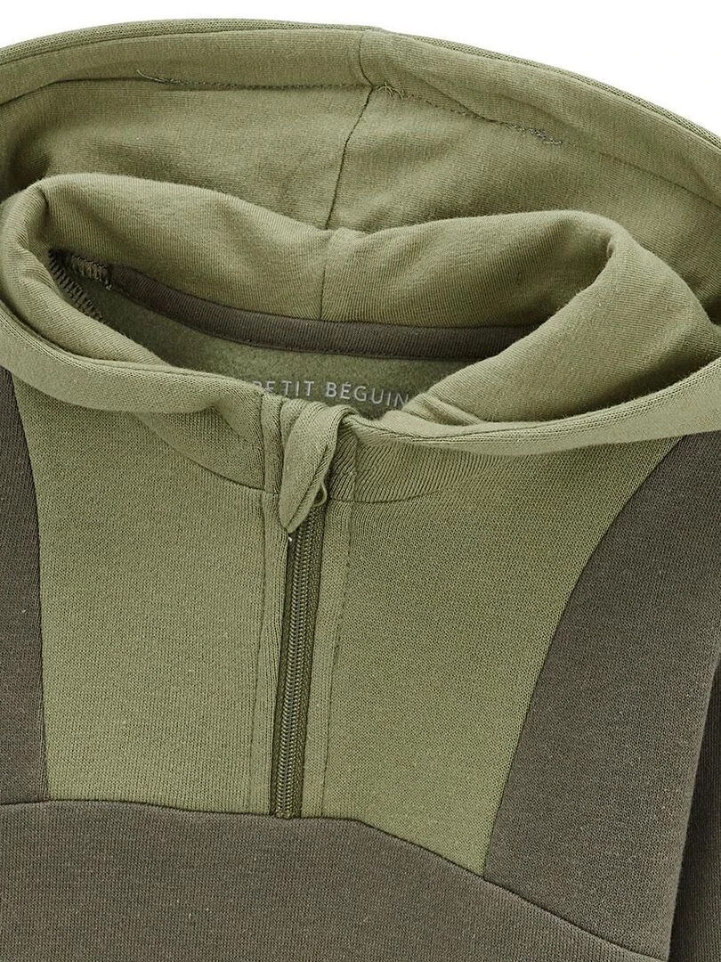 Sweat shirt à capuche bébé en molleton Montreal   Kaki