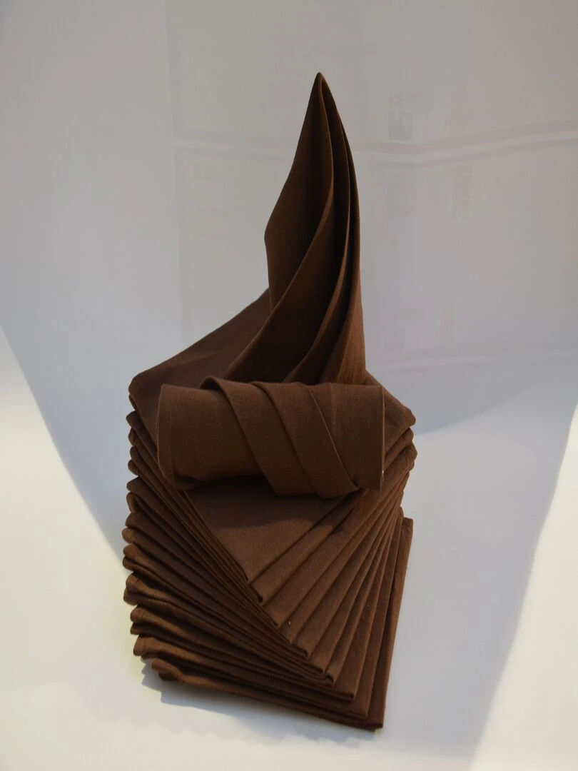 LOT 12 SERV UNI CHOCOLAT Marron foncé