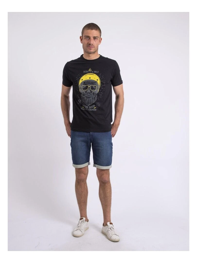 T shirt col rond NOSHOP   Noir